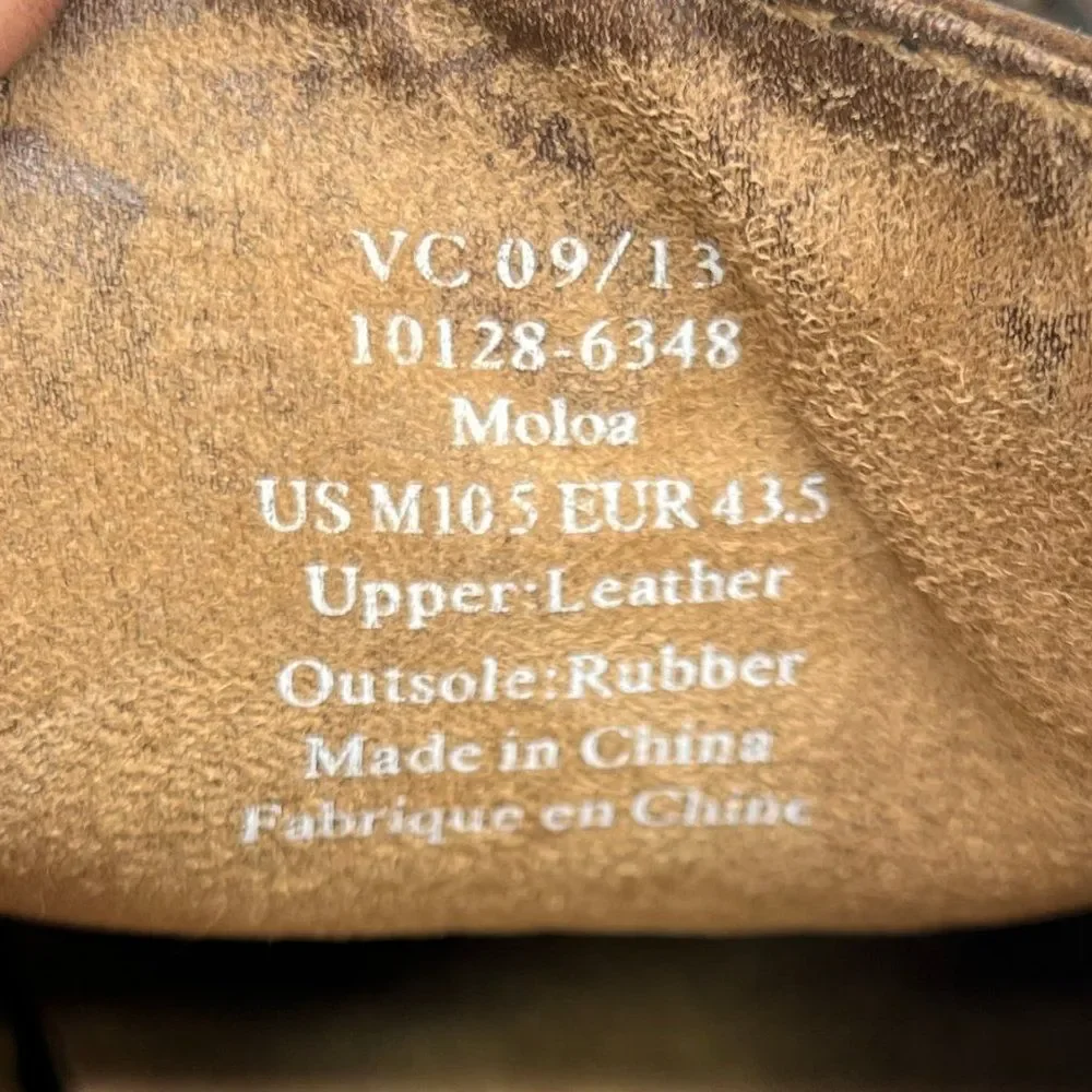 Olukai Moloa‎ Shoes Men's Size 10.5 Brown Leather Comfort Casual Slip On Loafers